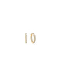 Stone Huggie Hoops 6mm - Gold