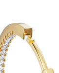 Stone Huggie Hoops 6mm - Gold