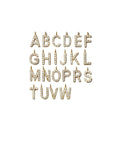 Stone Letter Charm - Guld