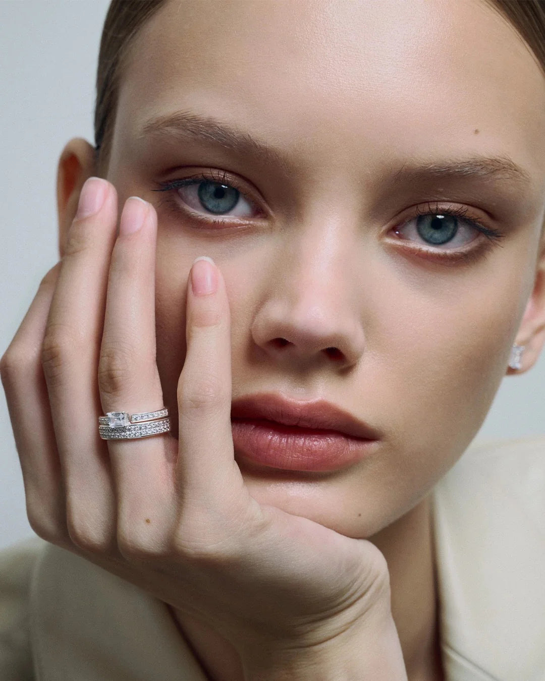 Aperto Pave Ring - Silver