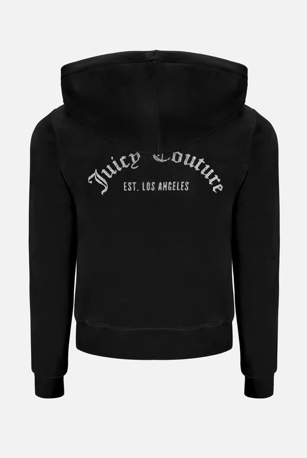 Arched Diamante Robertson Hoodie - Black