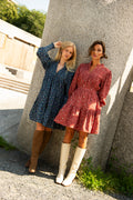 Evina Cord Print Dress - Pink