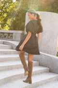 Svanhild Brocade Dress - Black