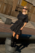 Svanhild Brocade Dress - Navy