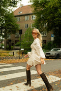 Edda Short Dress - Creme