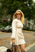 Edda Short Dress - Creme