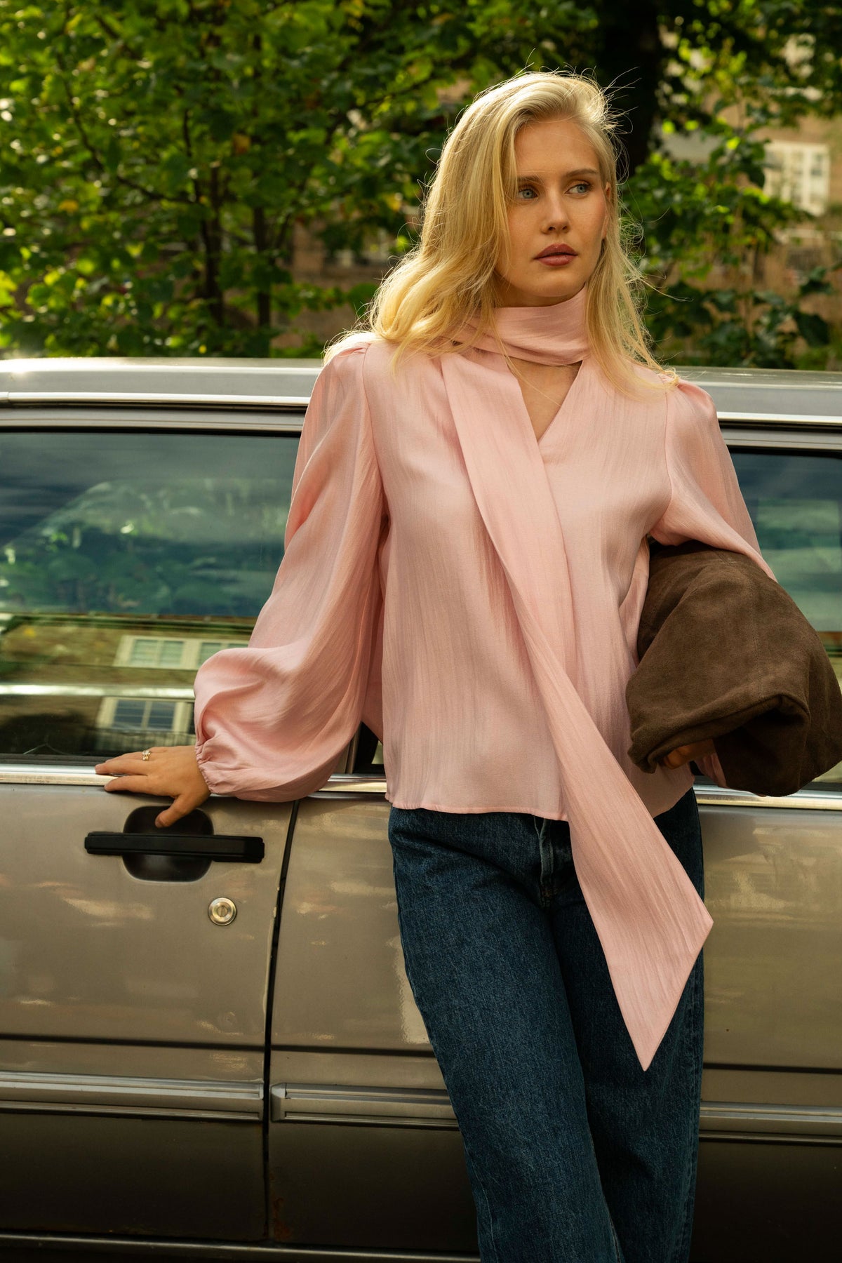 Jofrid Bow Blouse - Rosa