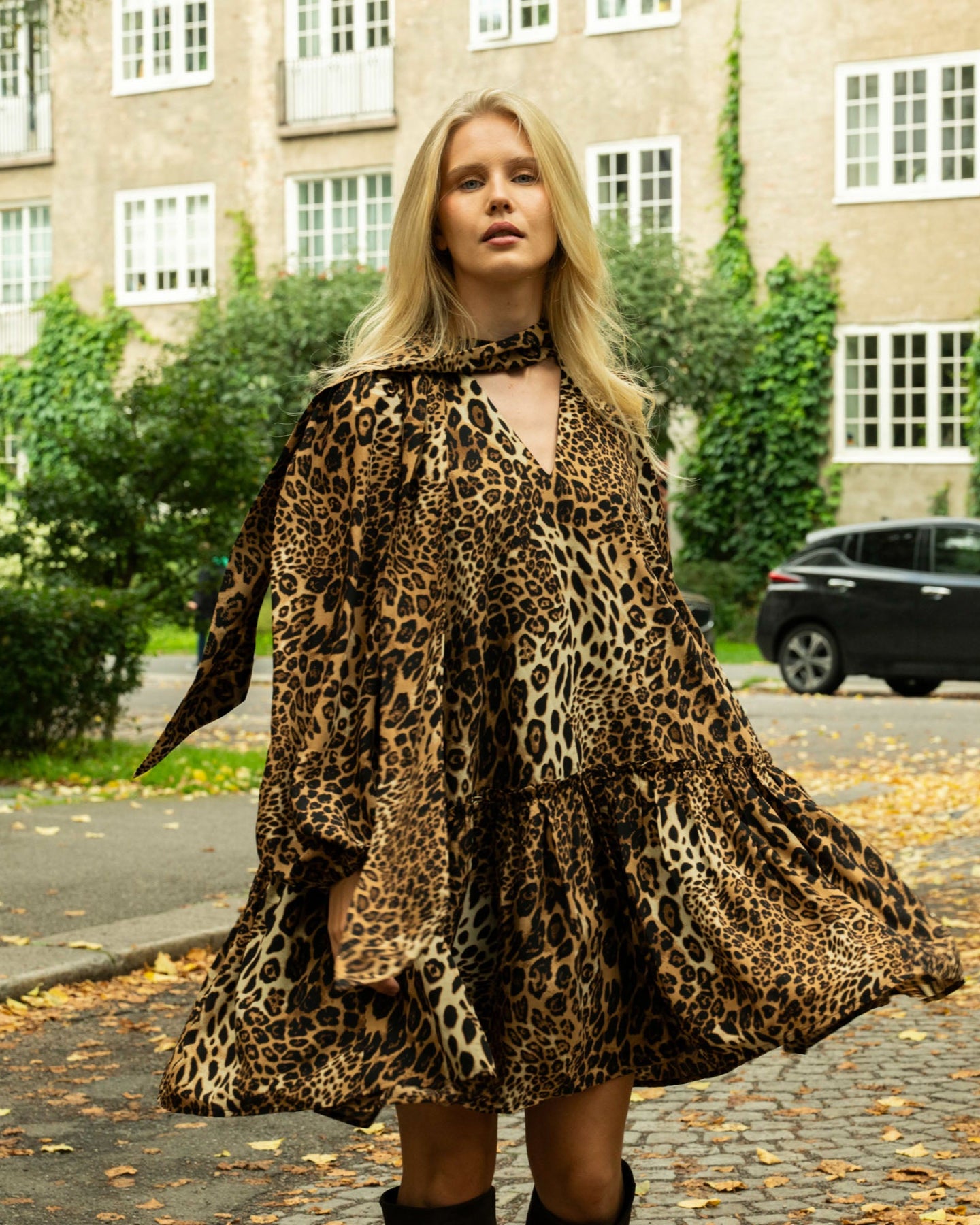 Jofrid Bow Miniklänning - Leopard