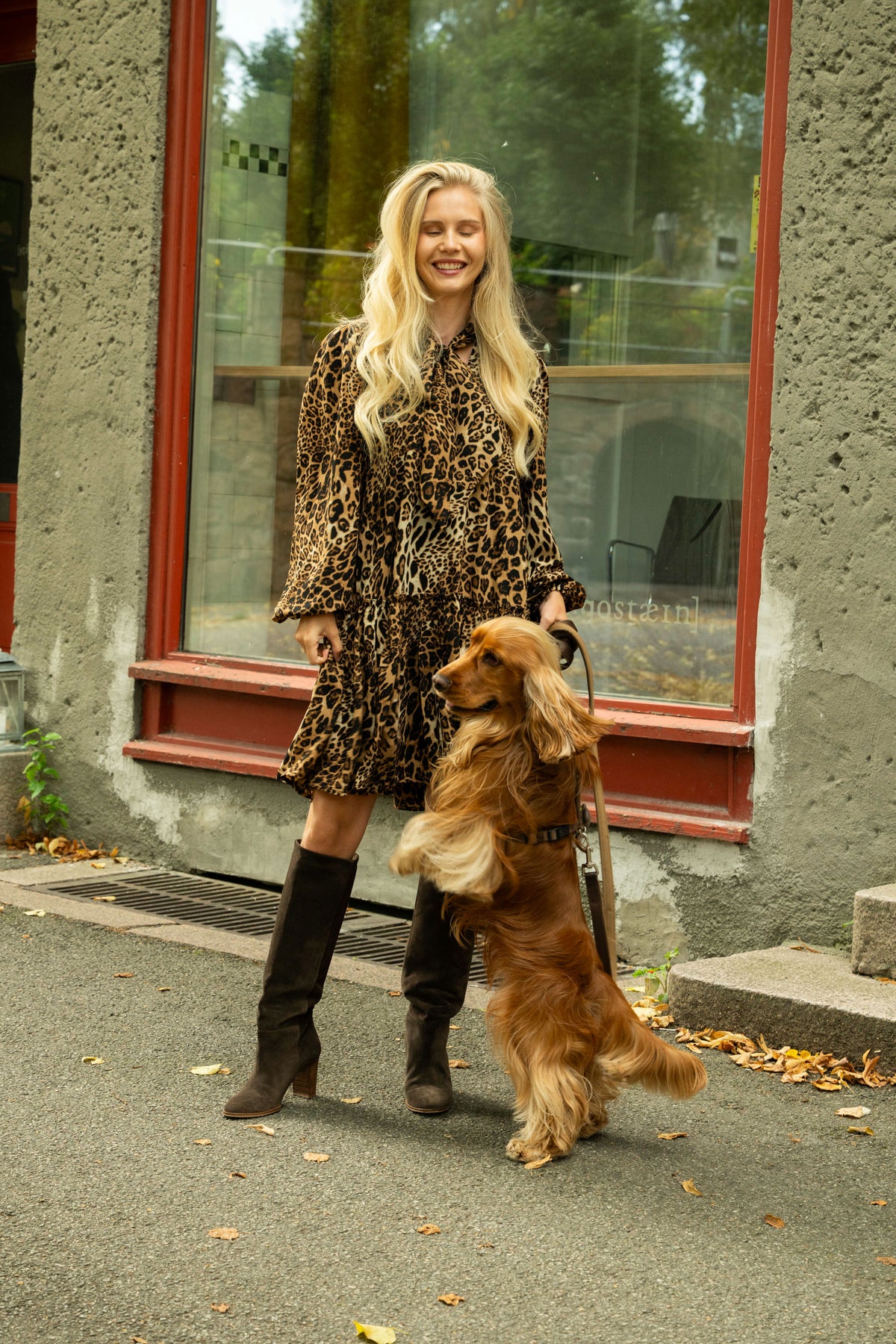 Jofrid Bow Miniklänning - Leopard
