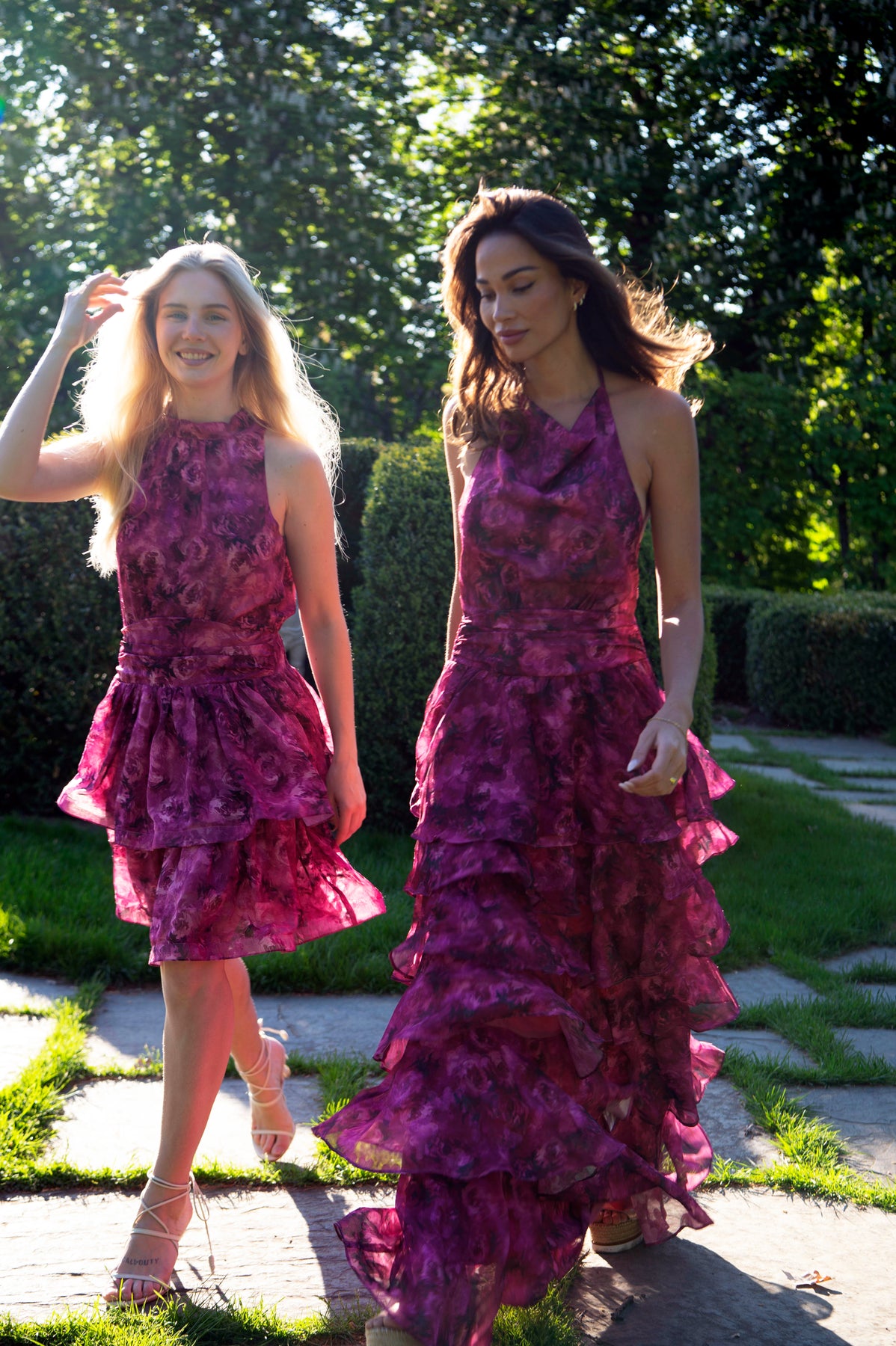 Idun Mini Dress - Fuchsia Flower