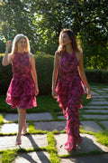 Idun Mini Dress - Fuchsia Flower