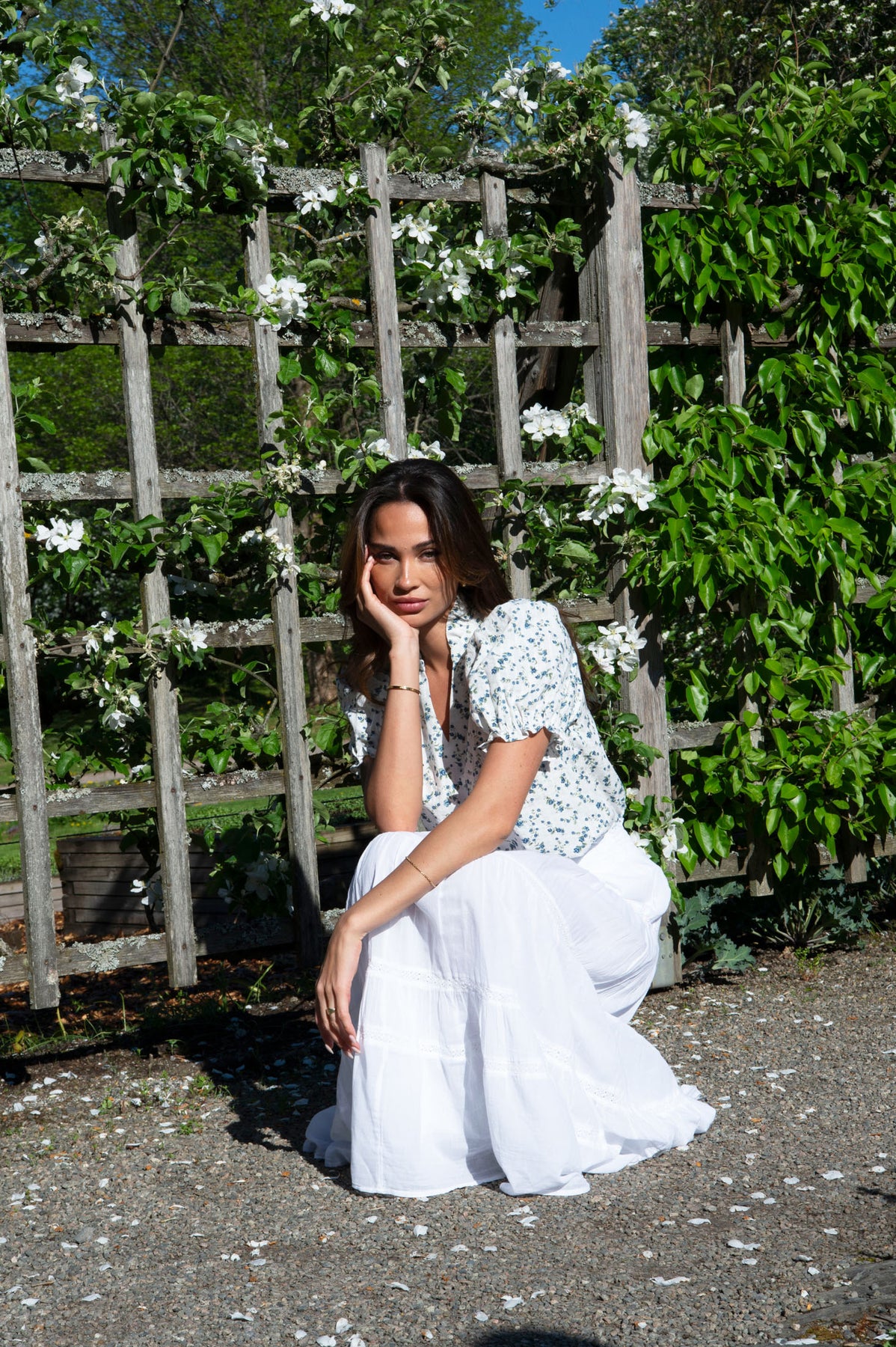 Vendla Voile Maxi Skirt - White
