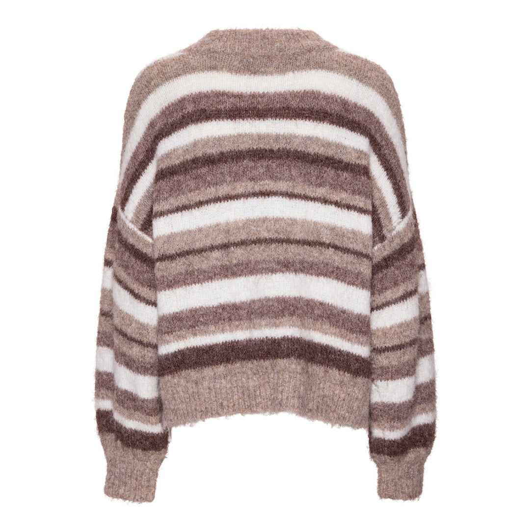 Patrisia Knit Pullover - Brown/White