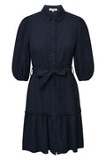Linen Dress - Navy