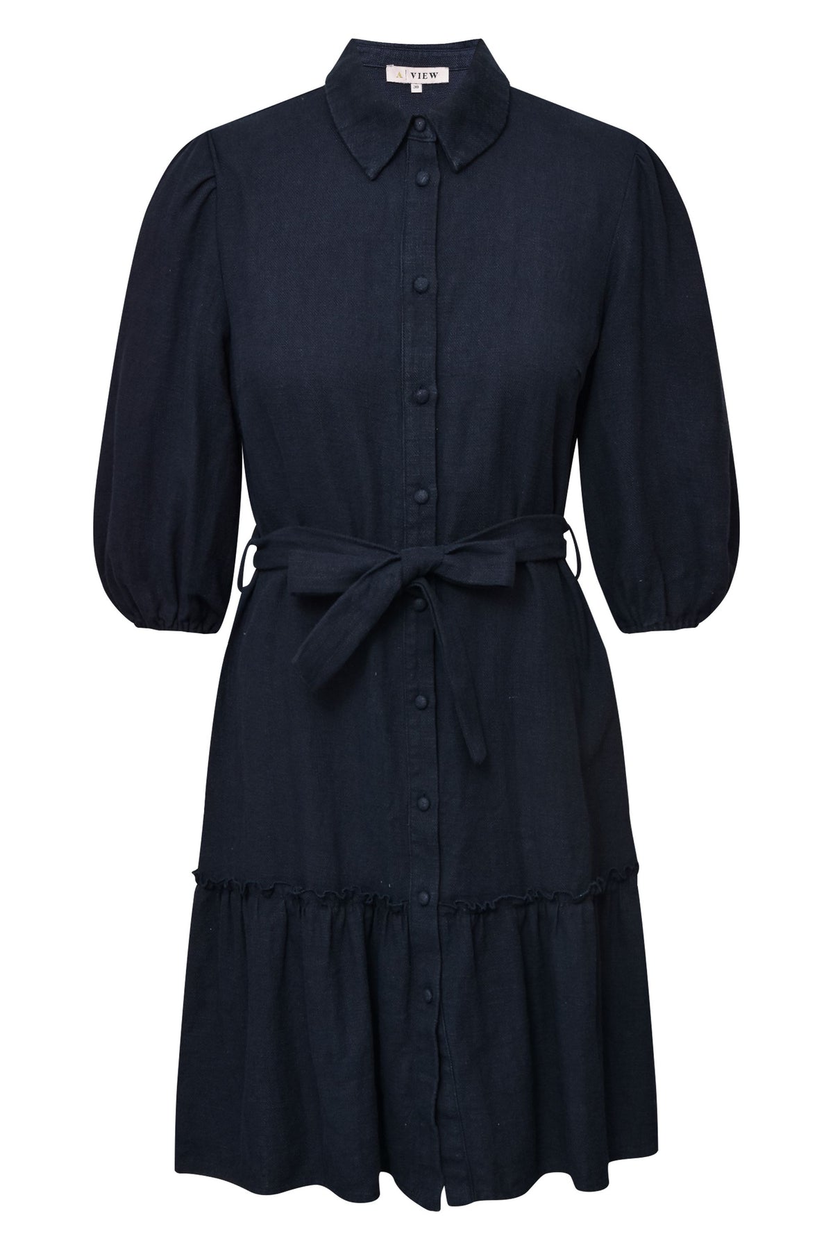 Linen Dress - Navy