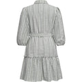 Linen Stripe Dress - Army/White
