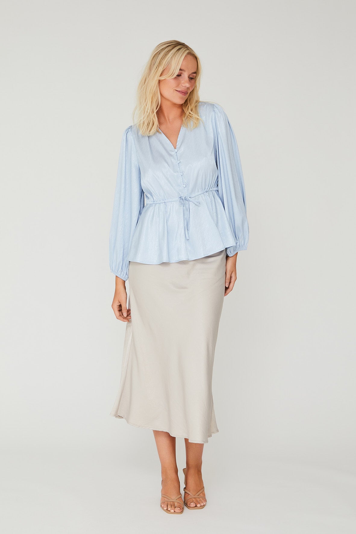 Carry Sateen Skirt - Light Sand