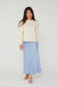 Carry Sateen Skirt - Blue