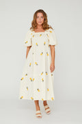 Cheri Fruit Dress - Sand/Yellow
