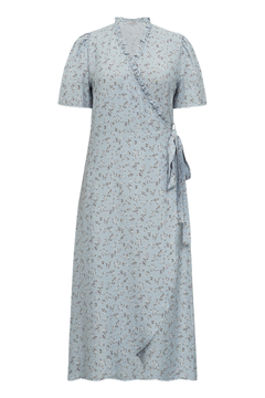 Peony Dress - Light Blue/Off White