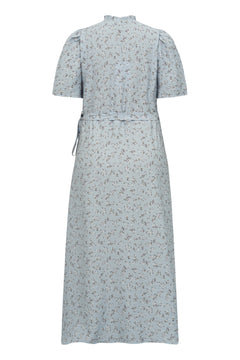Peony Dress - Light Blue/Off White