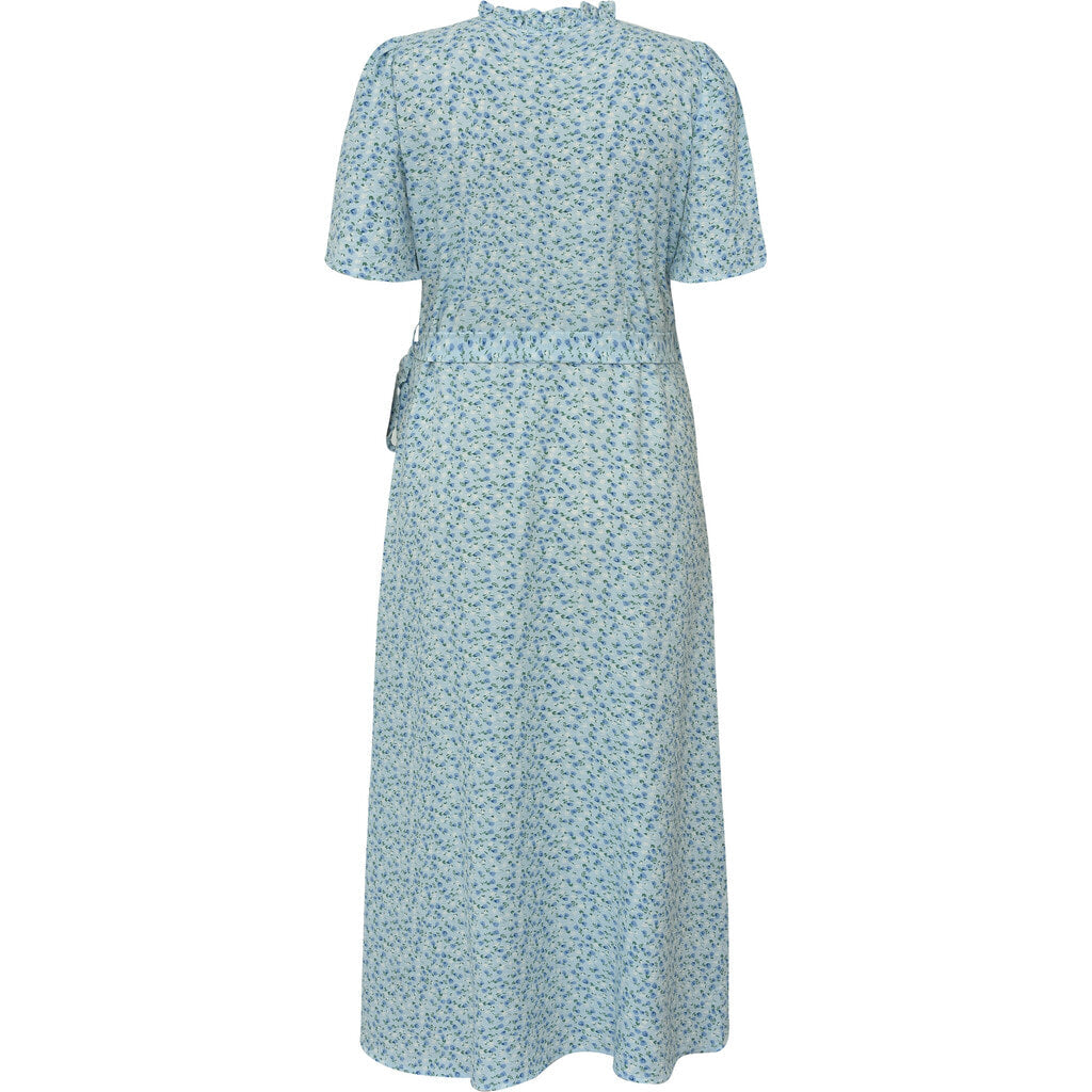 Peony Dress - Blå/Vit