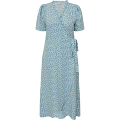 Peony Dress - Blue/White