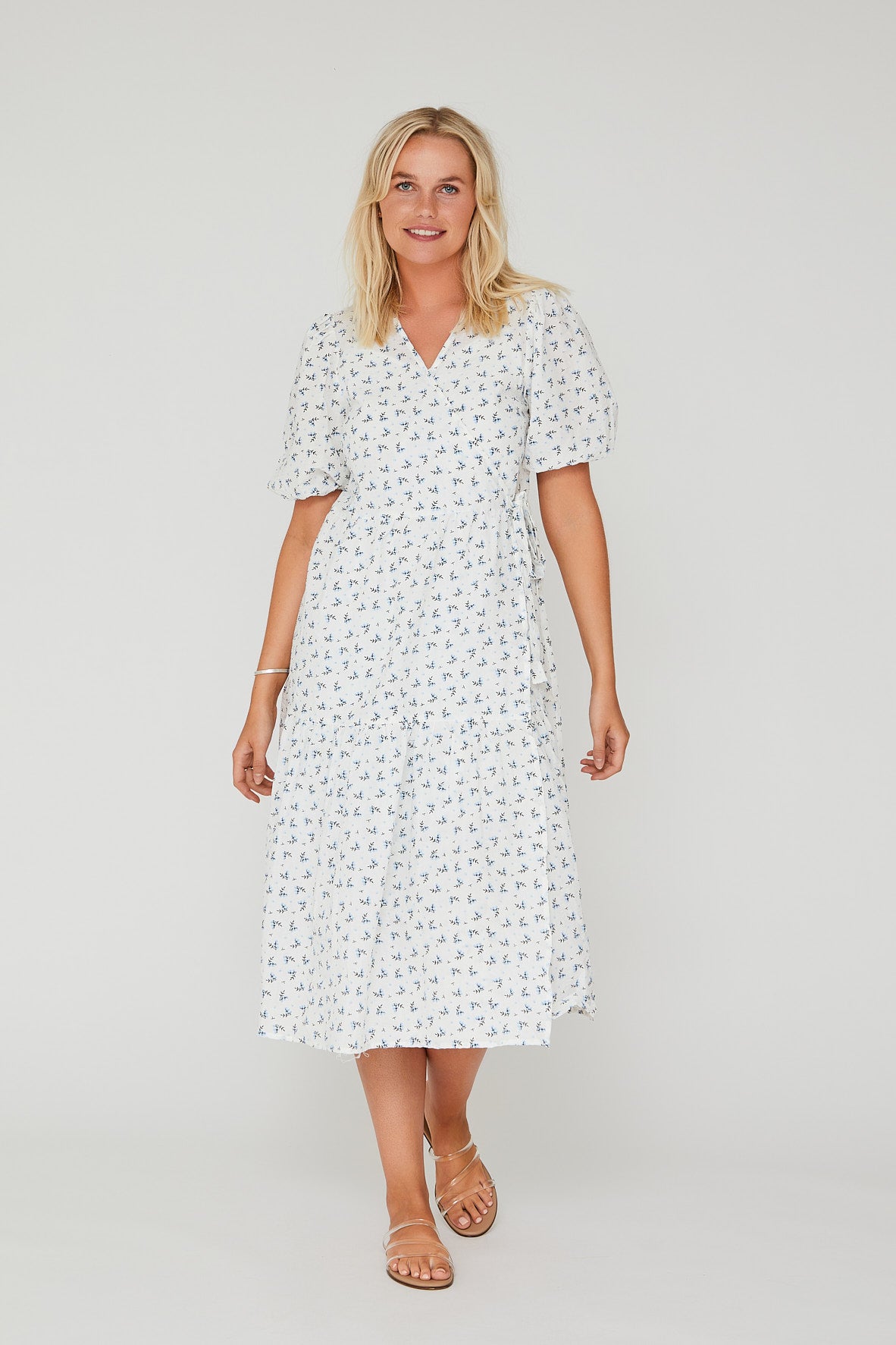 Colvina Dress - White/Blue
