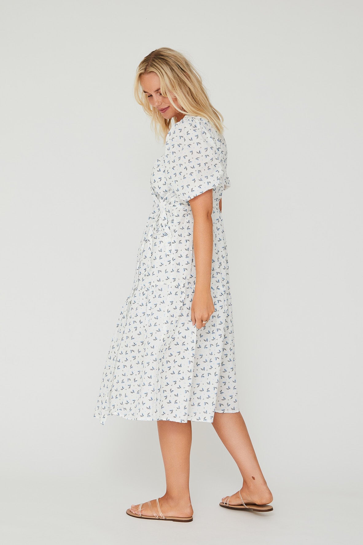 Colvina Dress - White/Blue