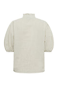 Tiffany Short Sleeve Stripe Shirt - Off White/Black Stripe