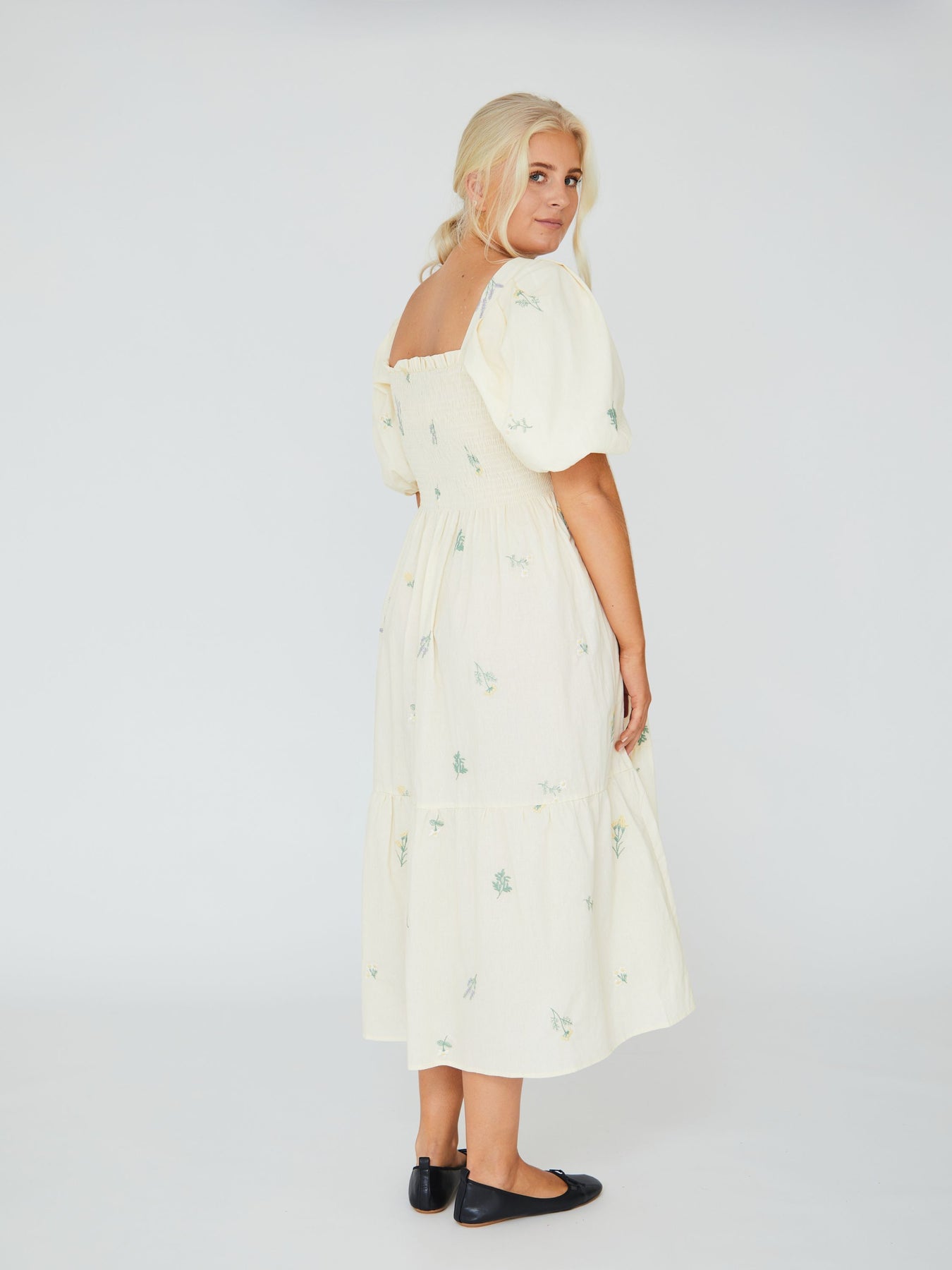 Cheri Dress - Beige/Yellow