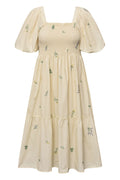 Cheri Dress - Beige/Yellow