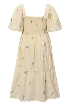 Cheri Dress - Beige/Yellow