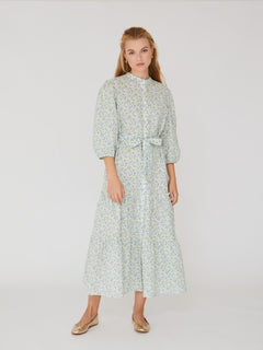 Kate Long Dress - Blue/Green