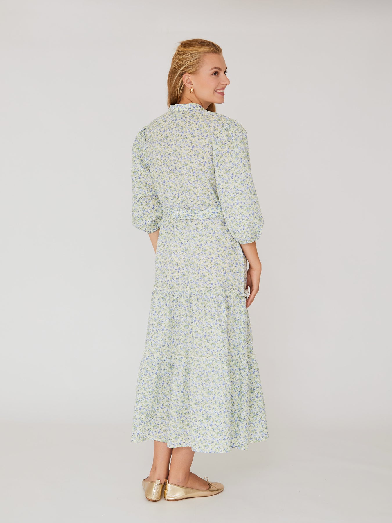 Kate Long Dress - Blue/Green