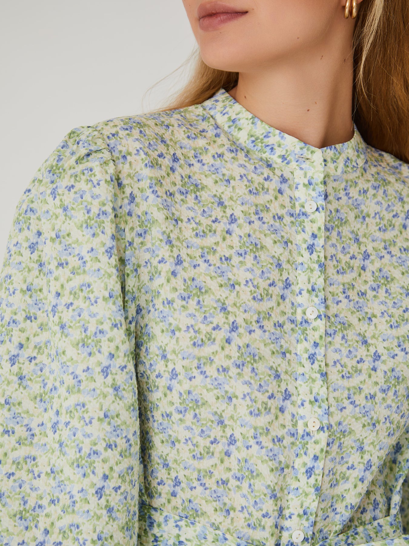Kate Long Dress - Blue/Green