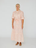 Kate Long Dress - Yellow/Rose