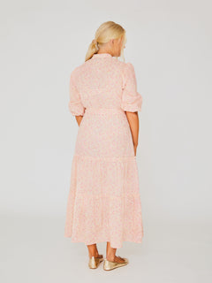 Kate Long Dress - Yellow/Rose