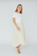 Peony Wrap Skirt - Light Yellow