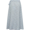 Peony Wrap Skirt - Light Blue/Off White