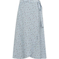 Peony Wrap Skirt - Light Blue/Off White