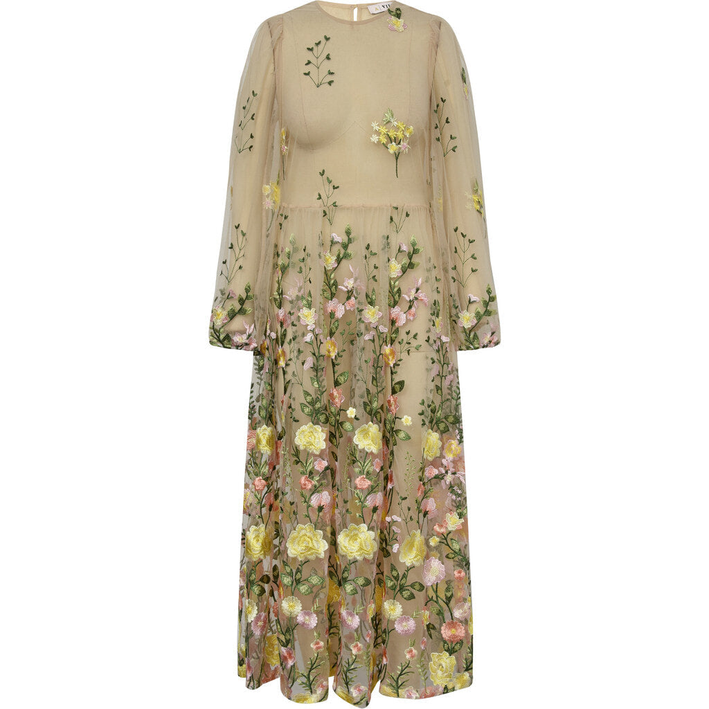 Fuschia Dress - Sand/Yellow