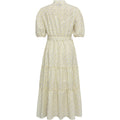 Kate Short Sleeve Long Dress - Pale Yellow