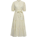 Kate Short Sleeve Long Dress - Pale Yellow