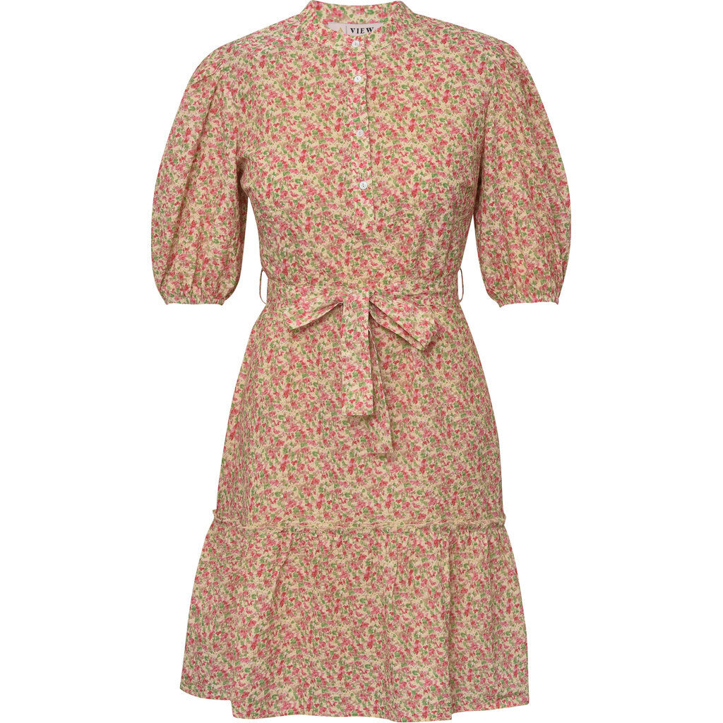 Kate Short Sleeve Dress - Rose/Red
