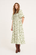 Tabita Dress - Green/White
