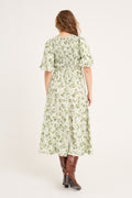 Tabita Dress - Green/White