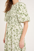 Tabita Dress - Green/White