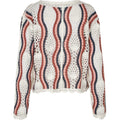 California Crochet Blouse - Vit/Persika/Marinblå