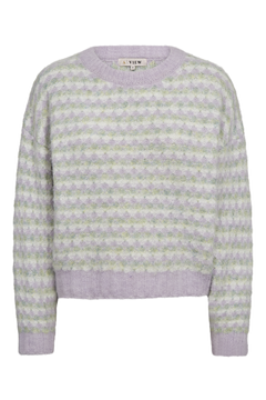 Sassi Knit Pullover - Green/Purple